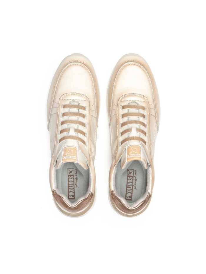 ZAPATILLAS URBANAS DE PIEL BLANCAS PIKOLINOS CANTABRIA W4R-6731