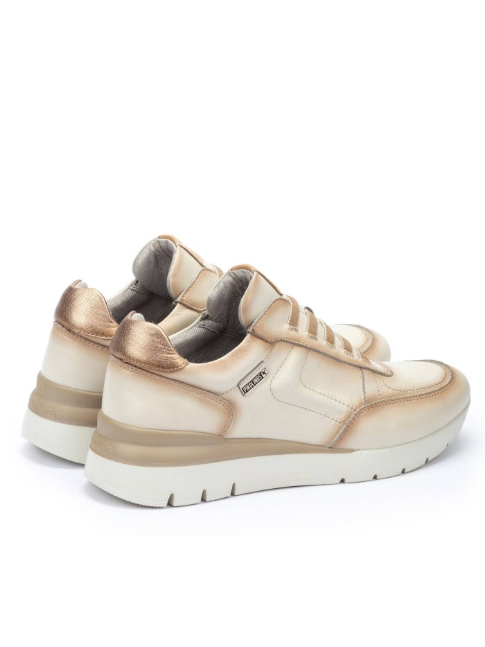 ZAPATILLAS URBANAS DE PIEL BLANCAS PIKOLINOS CANTABRIA W4R-6731