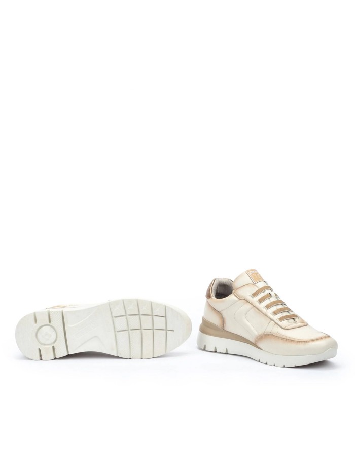 ZAPATILLAS URBANAS DE PIEL BLANCAS PIKOLINOS CANTABRIA W4R-6731