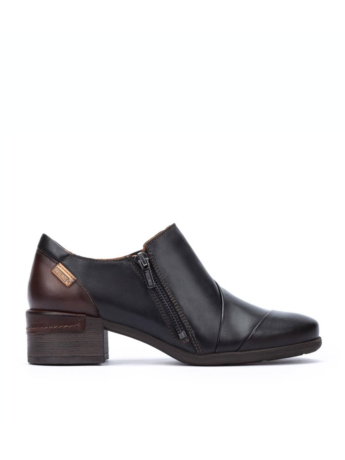 ZAPATOS ABOTINADOS DE TACÓN PIKOLINOS MALAGA W6W-5673C1 NEGRO