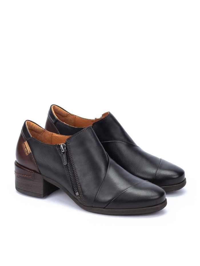 ZAPATOS ABOTINADOS DE TACÓN PIKOLINOS MALAGA W6W-5673C1 NEGRO