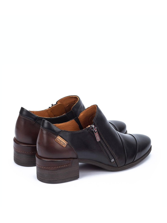 ZAPATOS ABOTINADOS DE TACÓN PIKOLINOS MALAGA W6W-5673C1 NEGRO