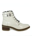 BOTÍN DE PIEL BEIGE CON CORDONES PORRONET L-307
