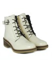 BOTÍN DE PIEL BEIGE CON CORDONES PORRONET L-307