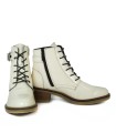 BOTÍN DE PIEL BEIGE CON CORDONES PORRONET L-307