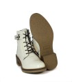 BOTÍN DE PIEL BEIGE CON CORDONES PORRONET L-307