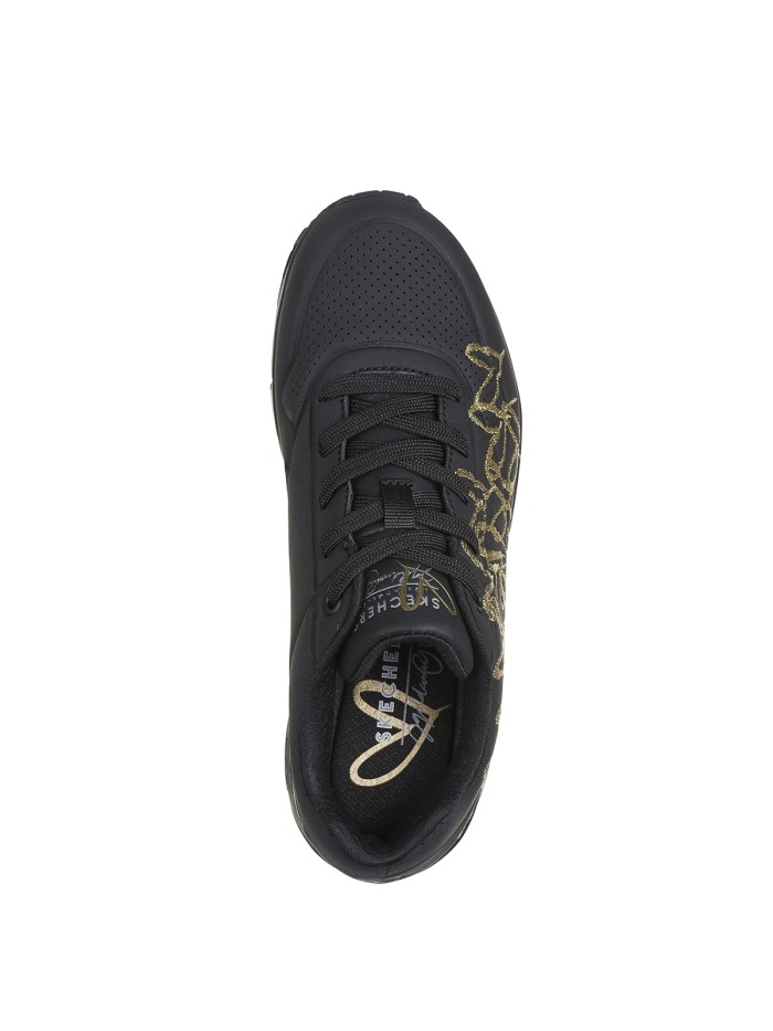 SKECHERS DE CORAZONES x JGoldcrown NEGRO: Uno - Golden Heart 177975