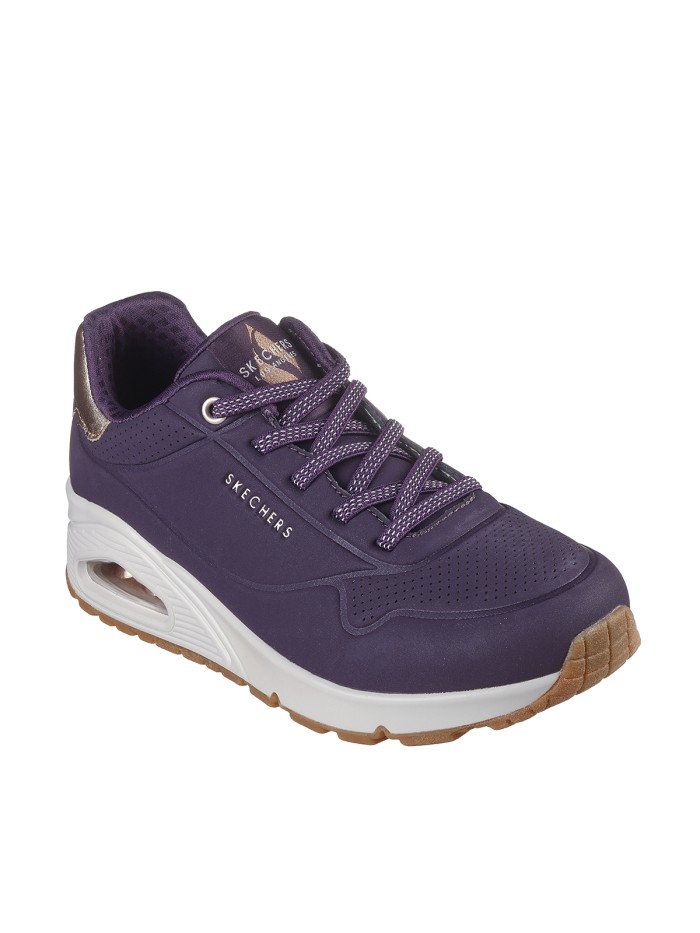 ZAPATILLAS DE MUJER CON CAMARA DE AIRE MORADO SKECHERS Uno - Shimmer Away