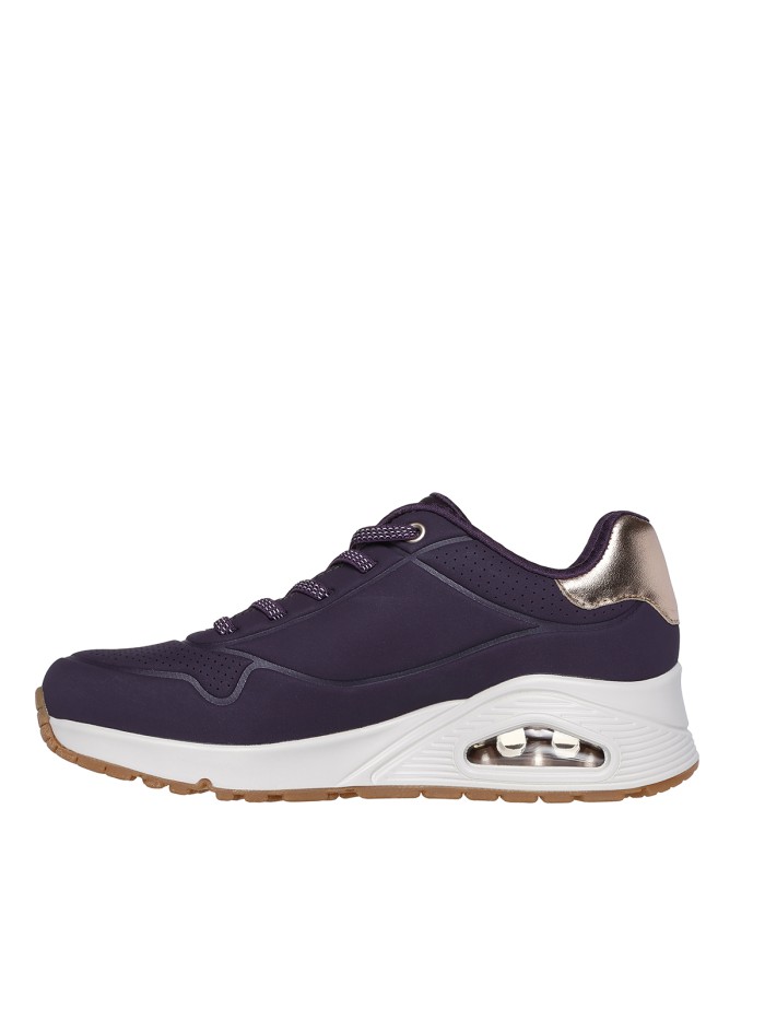 ZAPATILLAS DE MUJER CON CAMARA DE AIRE MORADO SKECHERS Uno - Shimmer Away