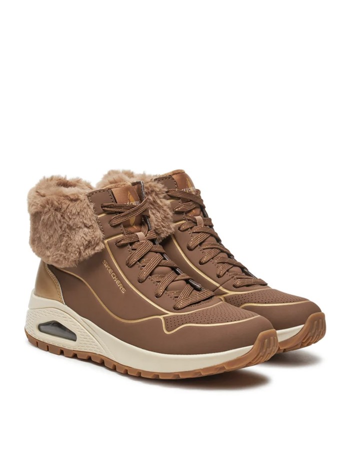 BOTÍN TAUPE DE PELO CON CÁMARA DE AIRE SKECHERS Uno Rugged - Fall Air 167993