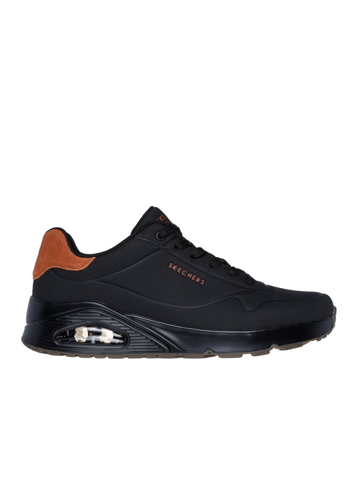 ZAPATILLAS CAMARA DE AIRE HOMBRE SKECHERS Uno - Suited On Air NEGRO 183004
