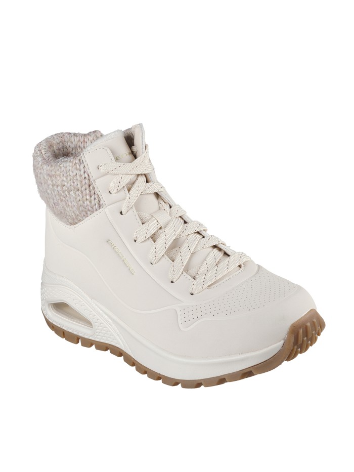 BOTAS DE CORDONES Y CÁMARA DE AIRE SKECHERS STREET UNO RUGGED 167988 BEIGE