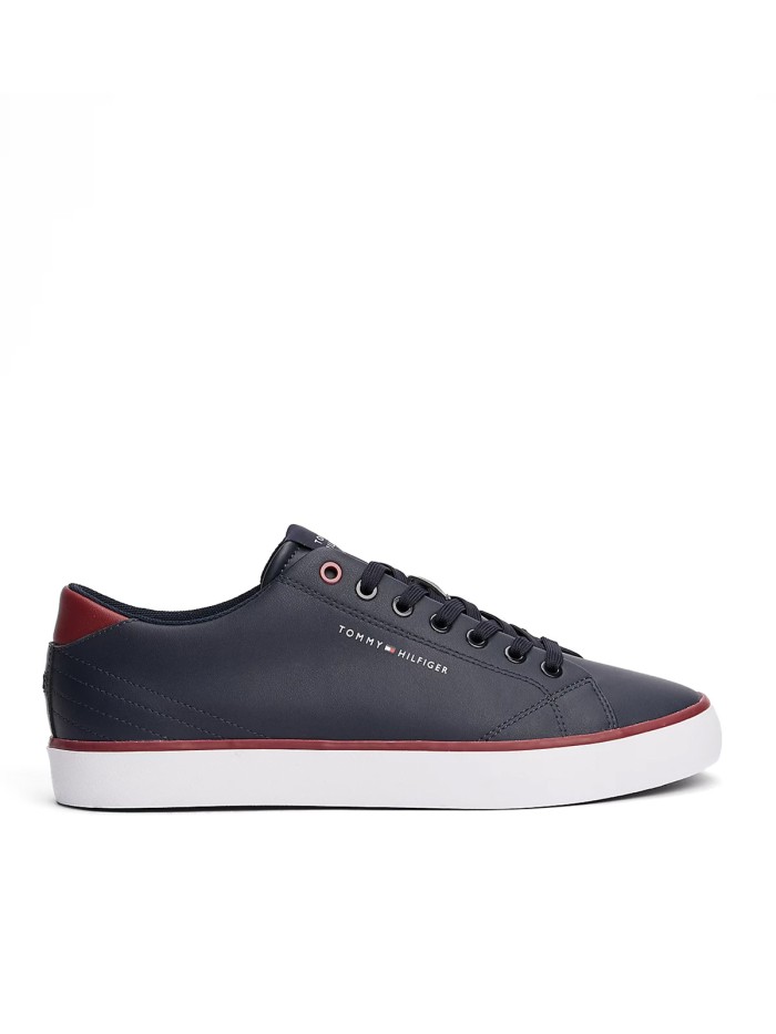 ZAPATILLAS DE PLATAFORMA ESSENTIAL TOMMY HILFIGER TH HI VULC CORE LOW LEATHER