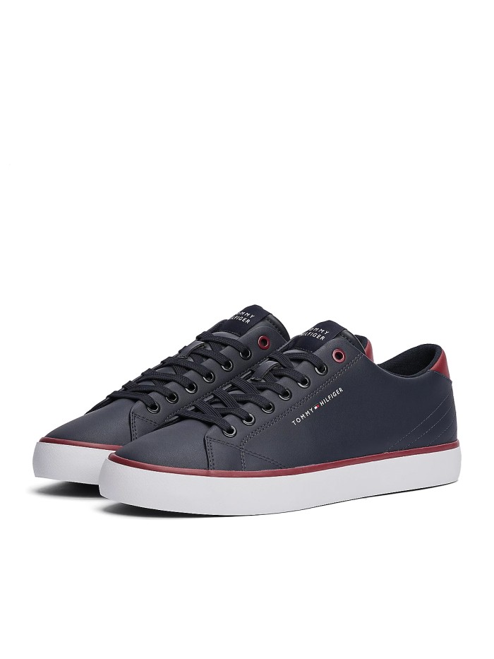 ZAPATILLAS DE PLATAFORMA ESSENTIAL TOMMY HILFIGER TH HI VULC CORE LOW LEATHER