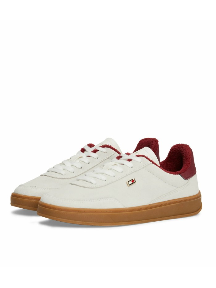 ZAPATILLAS DE MUJER TOMMY HILFIGER TH HERITAGE COURT SNEAKER LTHR BEIGE