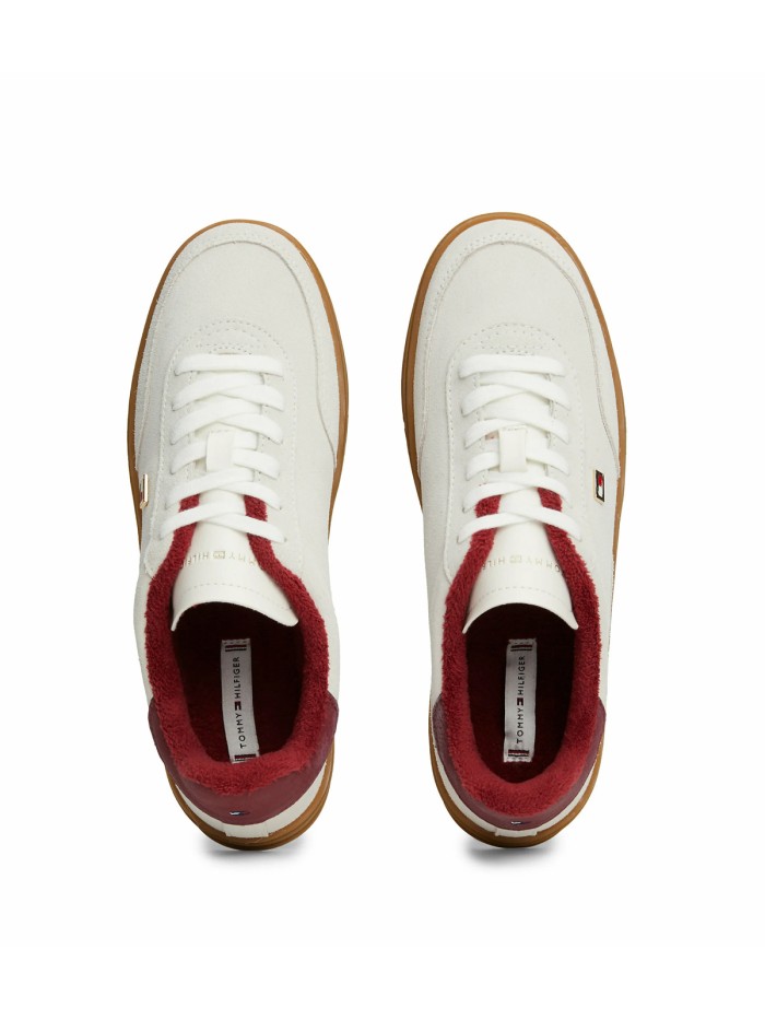 ZAPATILLAS DE MUJER TOMMY HILFIGER TH HERITAGE COURT SNEAKER LTHR BEIGE