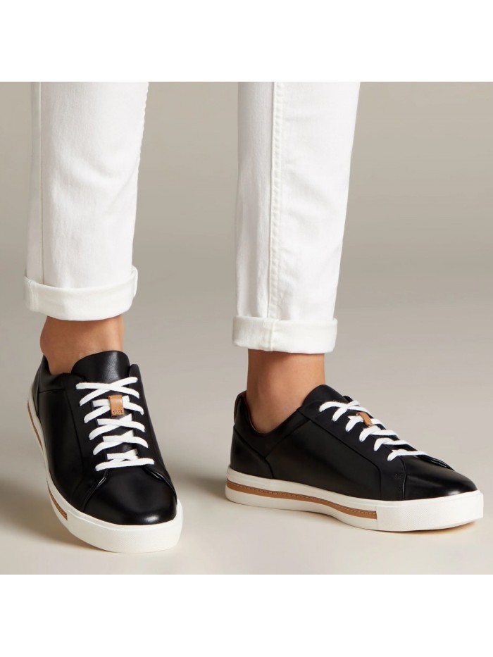 Clarks UN MAUI LACE BLACK LEATHER NEGRO
